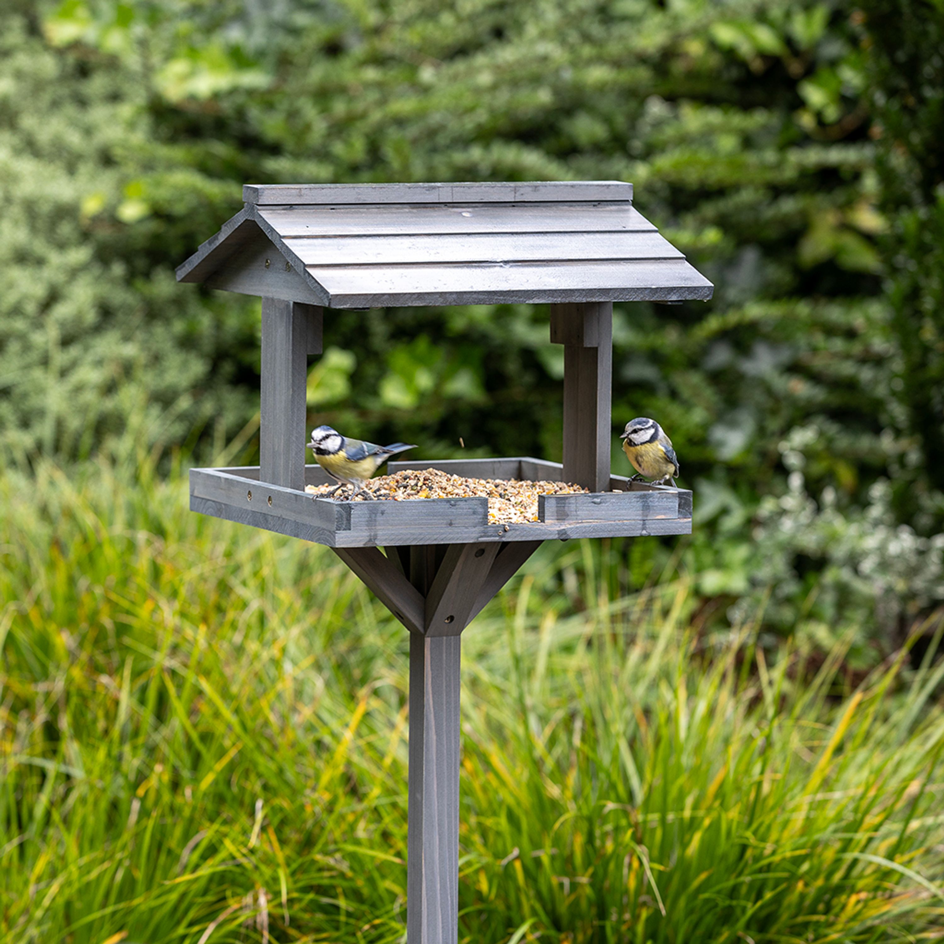 Gifts4Nature Futterhaus für Gartenvögel, grau | Gifts4Nature